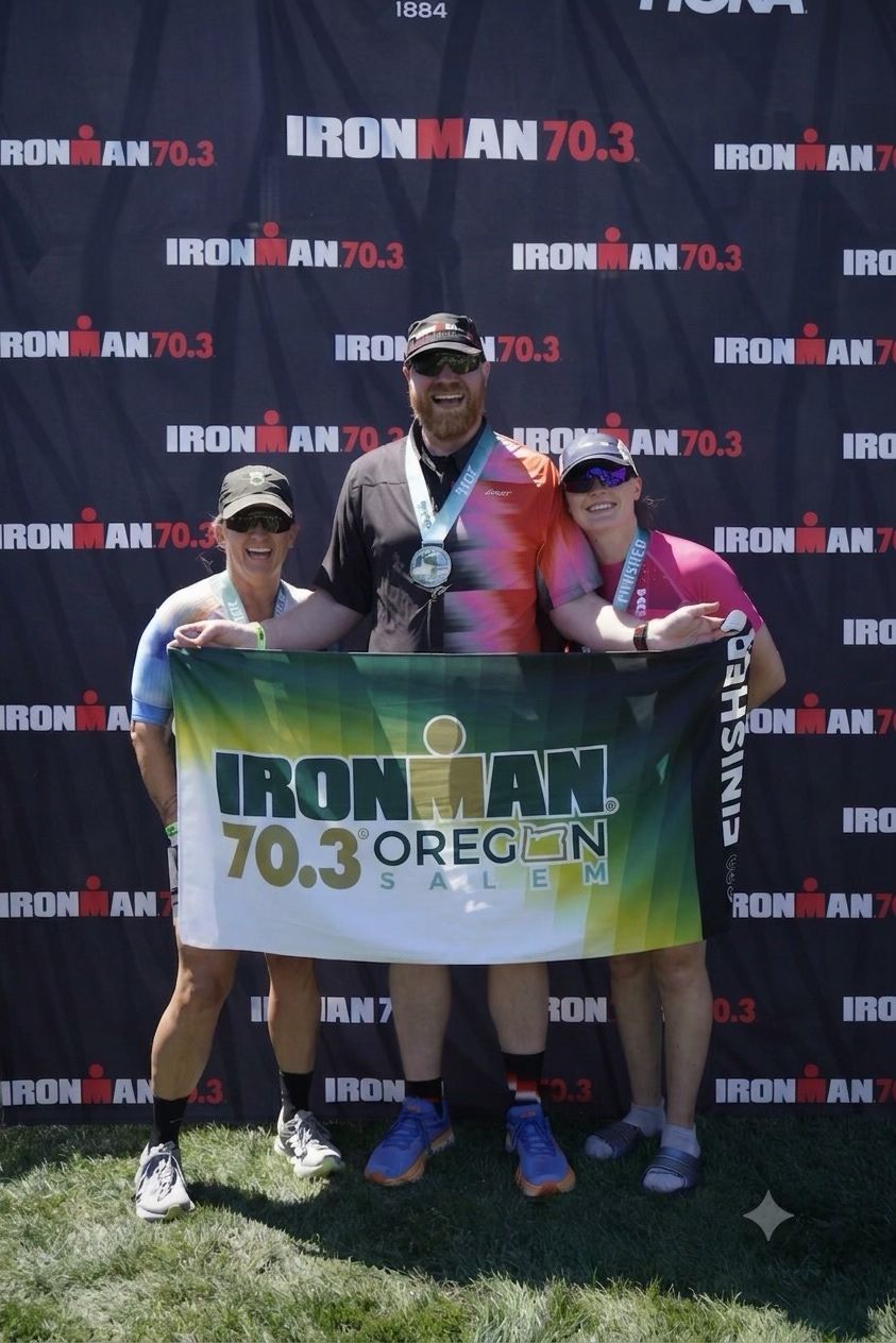 Nolan Garrett participating in IRONMAN Oregon 70.3