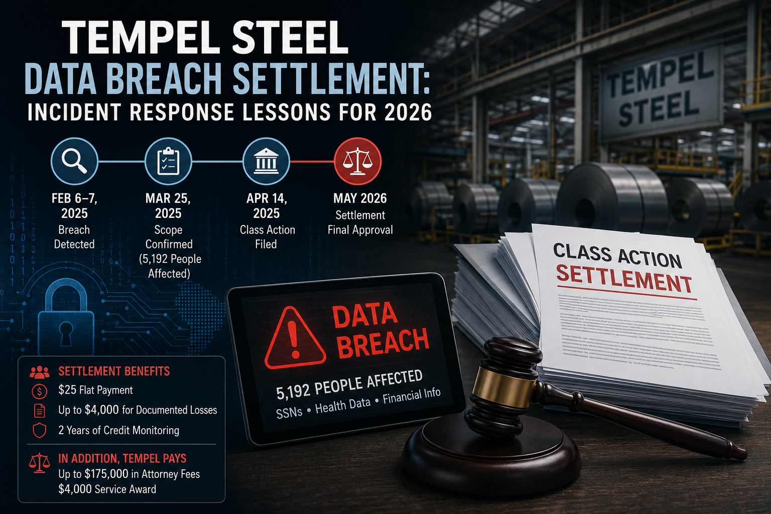 Tempel Steel Data Breach Settlement: Incident Response Lessons for 2026