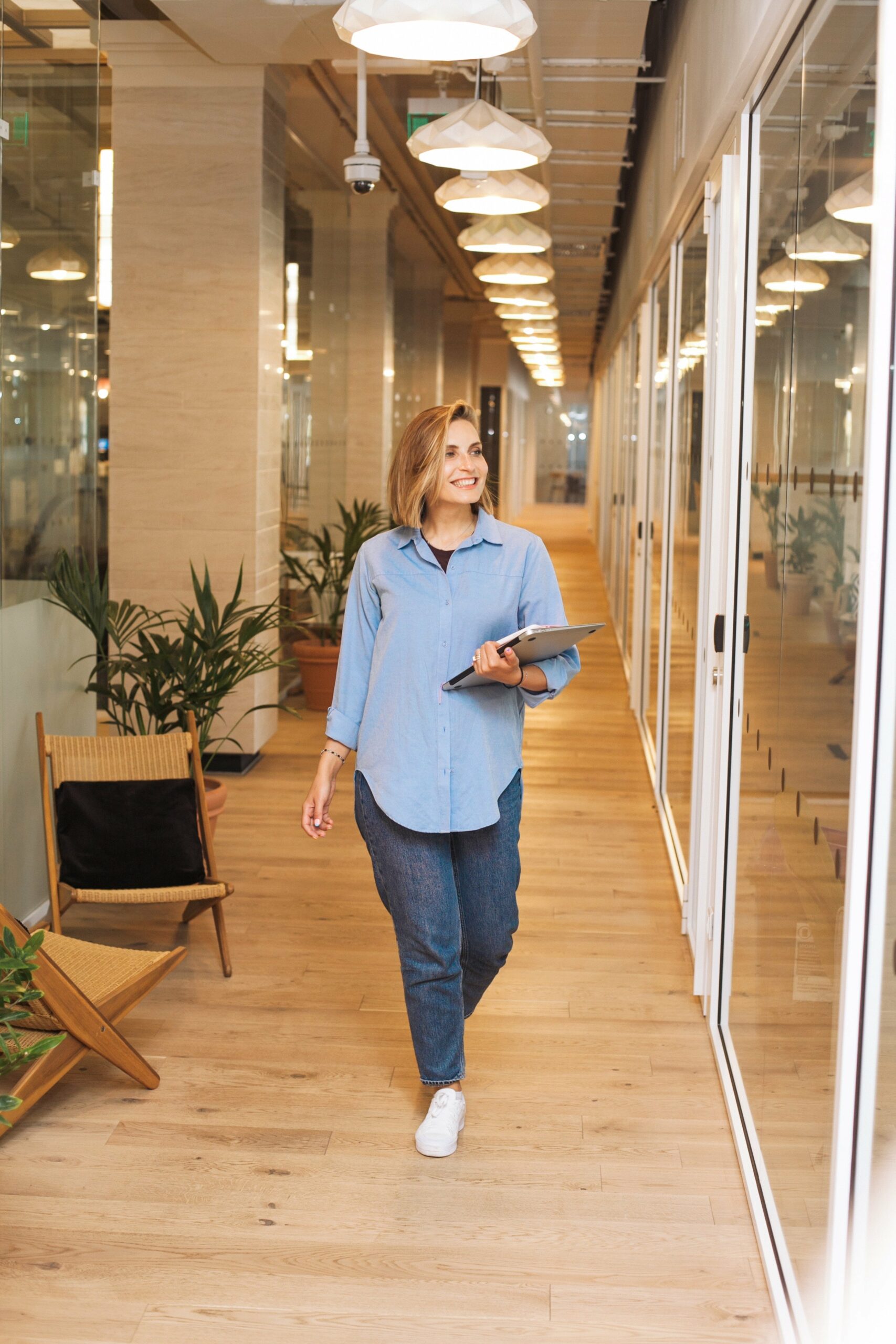 Modern business environment supported by managed IT and cybersecurity services