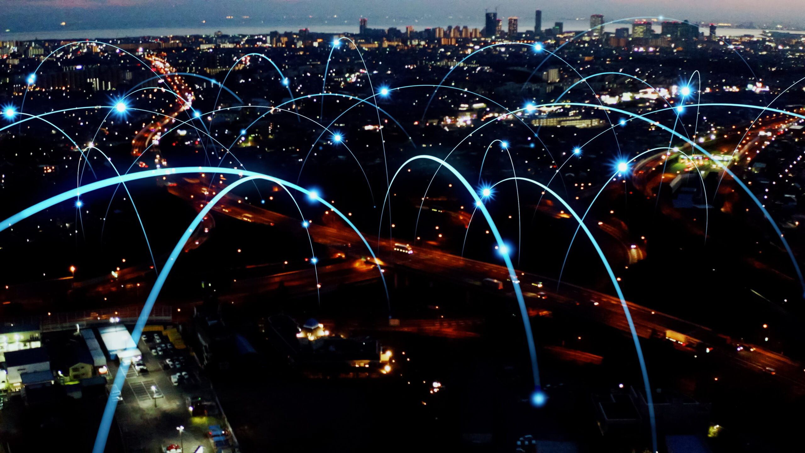 Connected network representing ransomware risk assessment